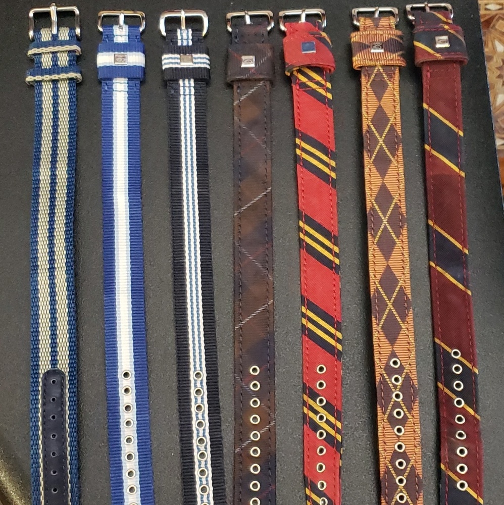 Lot of 6 Brooks Brothers watch bands